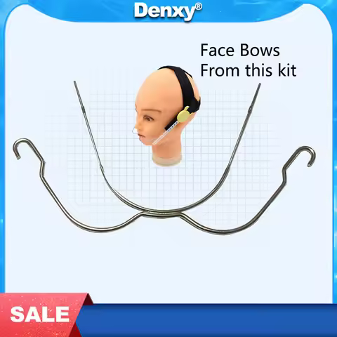 Denxy 2 Pcs Dental Orhodontic Face Bows Symmetry Extraoral FaceBow Ortho Headgear Brace Orthodontic 