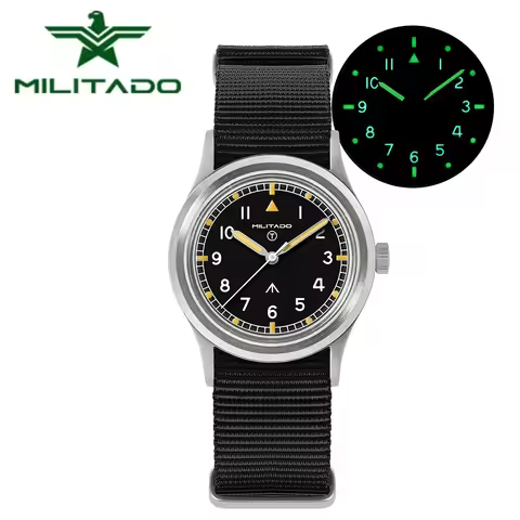 Militado ML15 Watch VH31 VH65 Sweep Quartz Movement Watches K1 Crystal Luminous 100m Waterproof Stai