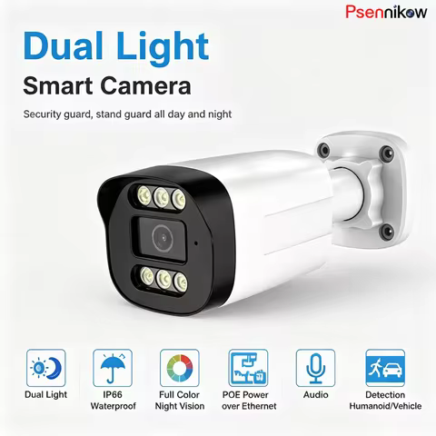 Psennikow 4K 8MP 5MP 4MP Tuya Smart Life Onvif WIFI HD Waterproof Outdoor P2P WiFi Security Bullet C