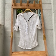 2hand white shirt, 60cm long, code 292