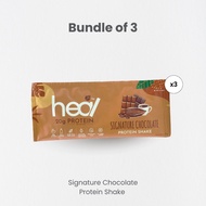 Heal Signature Chocolate Whey Protein Shake Dairy Based Powder (3 Sachets) - HALAL