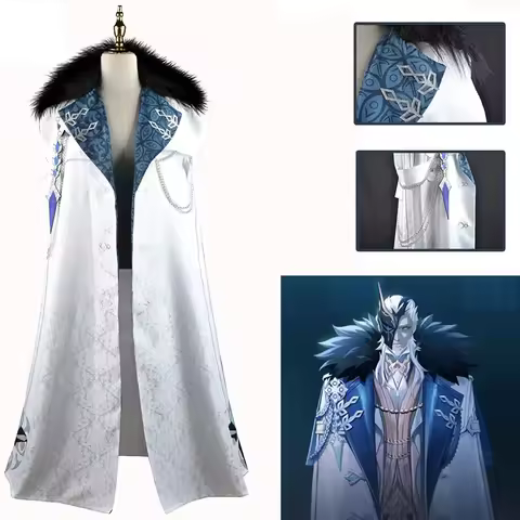 Game Anime Genshin Impact Fatui cosplay Executive cloak Tartaglia scarf Childe Ajax halloween clothe