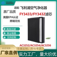 Suitable for Philips Air Purifier FY3433/FY3432 Filter Element AC3252/3254/3256 Filter Mesh