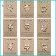 HAP 2Pcs Exquisite Angel Number Necklace Unique Chokers Chain Jewelry 111 222 333 444 777 Necklace N