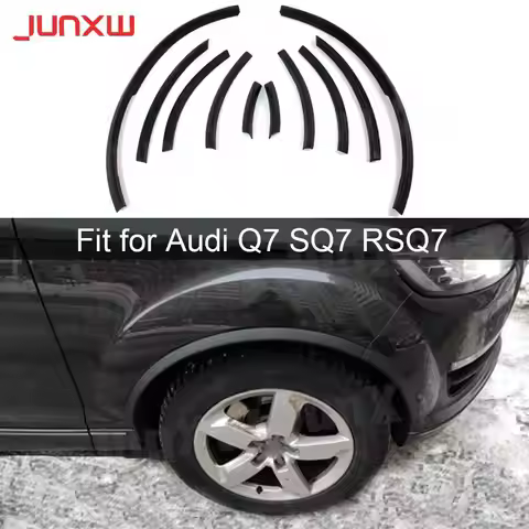 PP Black Wheel Eyebrows Wide Body Kits Cars Accessories for Audi Q7 SQ7 RSQ7 Sline 2006 - 2015 Fende
