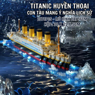 Đồ chơi lắp ráp bé trai: mô hình lego tàu sân bay máy bay lego tàu Titanic huyền thoại