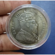 Copy Coin C2 仿古铁镀银 Matel Nickel 1866 King Edward VII Hong Kong One Dollar 1866 香港男王1圓 withcase