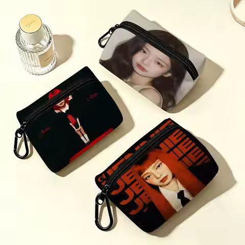 KPOP JENNIE Solo Album RUBY Wear-resistant Oxford Cloth Coin Purse Portable Backpack Hanging Card St