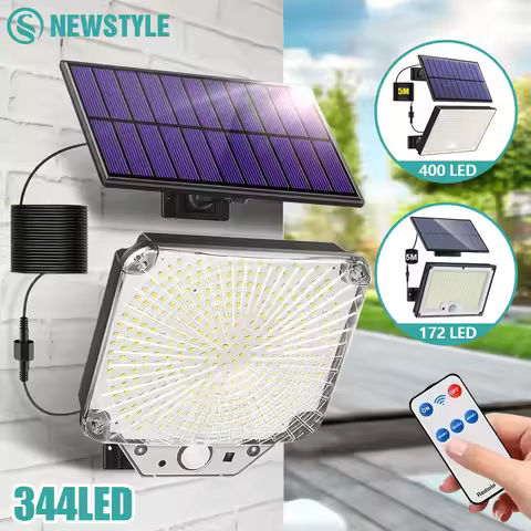 Solar Lights Outdoor 172/344/400 LED Split Solar Security Lights Motion Sensor Solar Powered Garden 