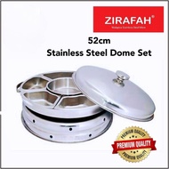 52cm stainless Steel serving dome set party dome SET BUFFET SET DOME KATERING DOME JAMUAN  (steel in