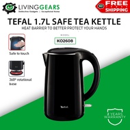 Tefal Safe Tea Kettle Double Layer Heat Protection (1.7L) KO2608/KO2601 Black