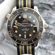 mega_Original Hippocampus007Series Limited Titanium Rotating Watch Bezel Canvas Strap Mechanical Men