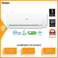 Haier R32 Smart Inverter Series Air Conditioner 2.0 HP UVC Sterilization 4 Star Rating HSU-19VQC22 Penghawa Dingin