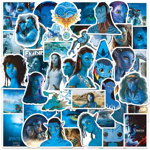 50PCS Avatar The Way of Water Movie Stickers PVC Decals Toys DIY Decoration Waterproof Skateboard Lu