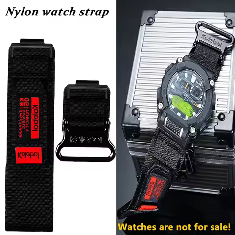 Nylon watchband for G-SHOCK Casio 5637 GA-900/900VB/900TS/GM-6900/GM700 GA-110 series modified canva