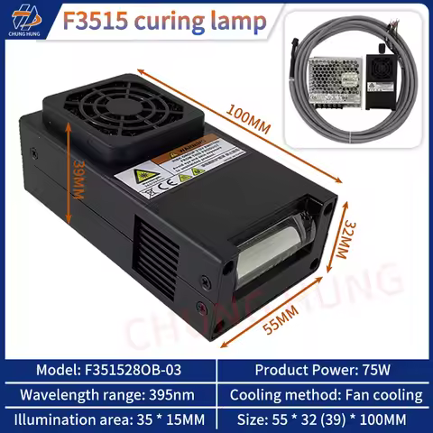 Fan Cooled UV LED Curing Lamp Suitable for XP600/TX800/DX5/6090 UV Flatbed Printer Drying Blue Purpl