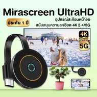 Mirascreen Ultra HD 4K อุปกรณ์สะท้อนหน้าจอแบบไร้สาย G10 5G Dual Band โปรเจคเตอร์ HDMI Dongle TV Stick miracast Airplay