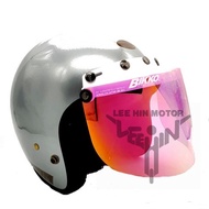 Original Magnum M9 5 Button White Cap Helmet with Daynight Visor ( Grey )