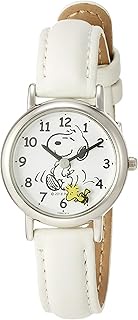 Citizen Q&amp;Q P003 Women's Watch, Snoopy, Waterproof, Leather Strap, Second Hand Disc, Analog