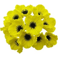14Pcs Real Touch Anemone Poppy Bouquet For Artificial Flower Decor Kitchen Table Centerpiece Vase Ho