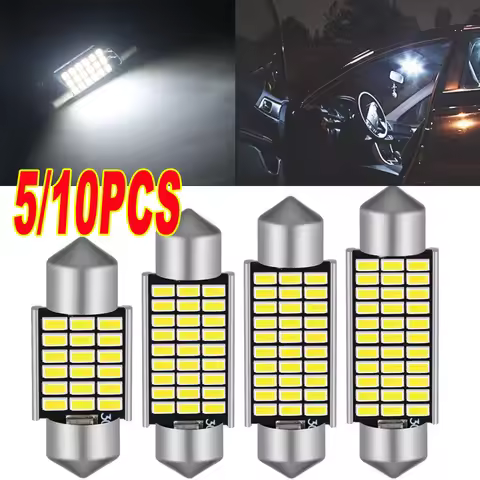 5/10PCS Car Led C5w/C10w Front And Rear Reading Light Bulb Double Tip Super Bright Decoding Licence 