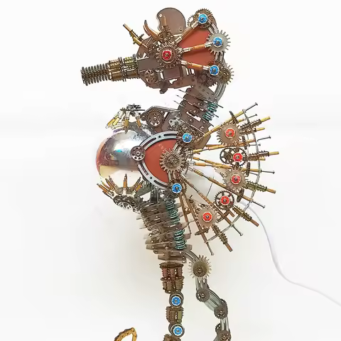 3D Puzzle Seahorse Metal Assembly Mechanical Sea Animals Building Model Kit Steampunk DIY Toys for K