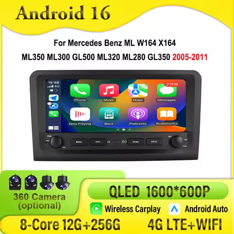 Carplay Android Autoradio For Mercedes Benz ML W164 X164 ML350 ML300 GL500 ML320 ML280 GL350 Auto Mu