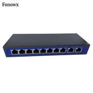 [AbabixaMY] 9 Port 10/100Mbps 8 POE Port & 2 Uplink Power Over Ethernet Switch Adapter New