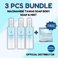 Niacinamide Tawas Deo Mist Spray | 3 PCS with free Mini Tawas Soap