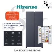 Hisense Side by Side Inverter Fridge 510L RS588N4ABNIV