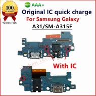 For Samsung Galaxy A31 A315 SM-A315F USB Charging Port Board Flex Cable Connector Parts Microphone M