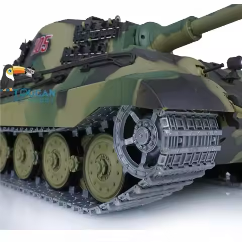 Henglong RC Tank 3888A 2.4G 1/16 7.0 German King Tiger Metal Track Barrel Recoil BB Airsoft Military