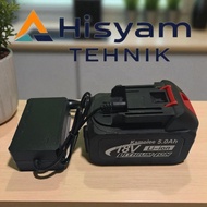 MESIN KAMOLEE 5.0AH IMPACT BATTERY + LARGE IMPACT CHARGER KAMOLEE 5AH DRILL GRINDER MACHINE BATTERY