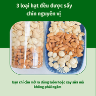 Granola giảm cân ăn kiêng mix 3 loại hạt dinh dưỡng cao cấp hạt điều hạnh nhân nhân macca hạt đều th