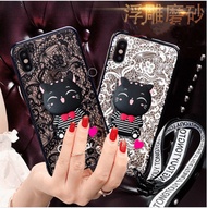 Oppo A73A75F5 Lace Cat Case 24636