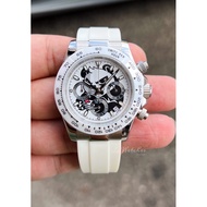 Seiko Mods panda white rubber band timer daytona seikolex quartz Seiko modified seiko modify