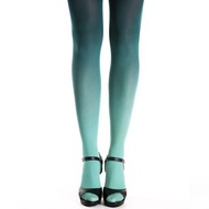 Teal green ombre gradient pantyhose