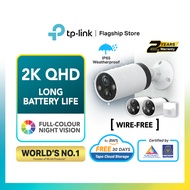 TP-Link 4MP/2K QHD Smart Wire-Free Security Starlight CCTV Battery Camera With 1 Hub Tapo C420S2 / C