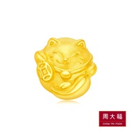 CHOW TAI FOOK 999 Pure Gold Pendant - Fortune Cat R21775