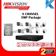 HIKVISION CCTV SET 8 CHANNEL 5MP FULL HD 1920P iDS-7208HUHI-M1/S / DS-2CE16H0T-ITF / DS-2CE76H0T-ITP