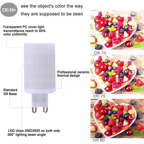 Tuya WiFi G9 Dimmable Smart Light G9 6W LED Lamp Bulb 2PCS EU Plughothot