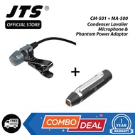 Combo Deal  -  JTS CM 501 Lavalier Microphone + JTS MA 500 Phantom Power Adapter