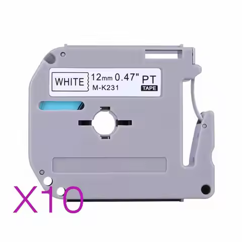 10 MK231 12 mmx 8m Label Tapes for Brother P Touch PT-85 PT-75 PT-BB4 PT-55 p touch h110 tape brothe