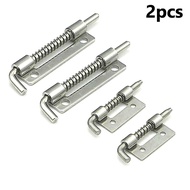 [CRAZY] 2pcs Spring Loaded Latches Security  Bolt Latch Tone Door Cabinet Hinges-Ready Stock