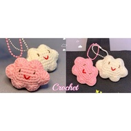 Handmade wool cloud keychain