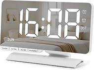 Sukeen Digital Alarm Clock, LED Digital Clock, 7.3 Inch Table Clock with Snooze Function, Two Alarm 