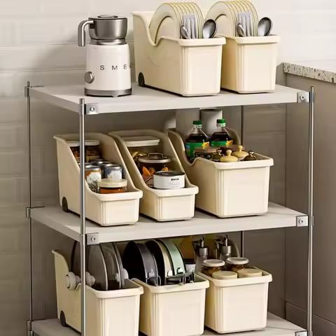 Rolling Kitchen Storage Organizer Moveable Cart for Seasoning Bottles, Spices & Pantry Sundries with
