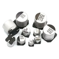500PCS SMD Electrolytic capacitor aluminum 6.3V 10V 16V 25V 35V 50V 1UF 2.2UF 4.7UF 10UF 47UF 100UF 