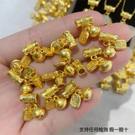 916 Gold Lucky Bell Bracelet Bracelet Pendant /diy charm gold 916 Lucky Fortune