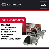 Ball Joint Optimum OB-6382L / 51230-SNA-A03 & OB-6382R / 51220-SNA-A03 Honda Civic 2005+